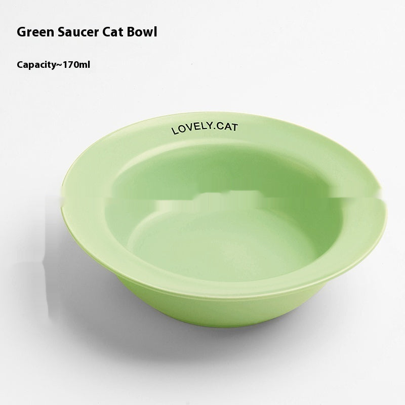Ceramic Cat Bowl with Height-Adjustable Square Rack – Elevated Feeding Dish, UFO & Square Styles