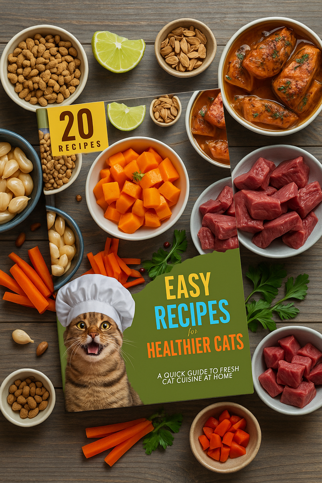 EASY RECIPES for Healthier Cats: A Quick Guide to Fresh Cat Cuisine at Home (Digital Cookbook PDF)
