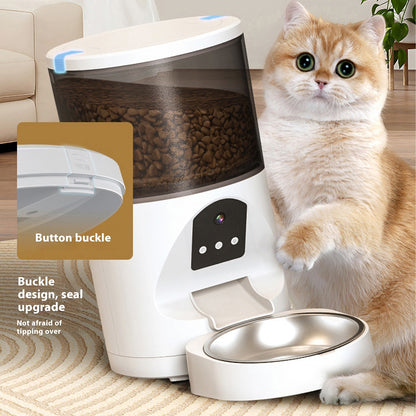 Smart Visual Pet Feeder – 2K HD Camera Remote Control Food Dispenser for Cats & Dogs, 4L/6L