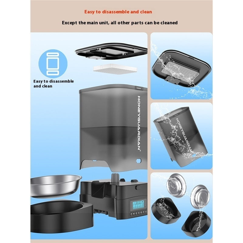 Smart Automatic Pet Feeder – Cat Food Dispenser with Timer & Portion Control, 3.5L/5L Single or Double Bowl