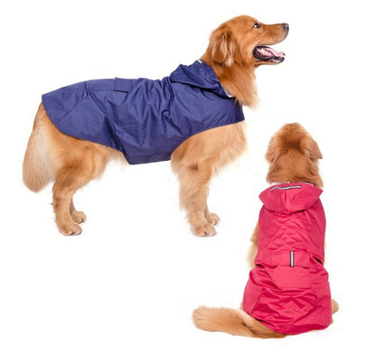 Reflective Waterproof Dog Raincoat – Hooded Poncho for Large Dogs, Super Strong Windproof Pet Jacket (3XL–6XL)