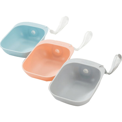 Portable Pet Water Bottle Feeder – ABS Travel Drinking Cup with Lanyard, Gray/Pink/Blue