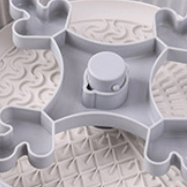 Pet Slow Feeder Bowl – Rotating Game Board with Lick Mat & Anti-Choke Design for Cats and Dogs