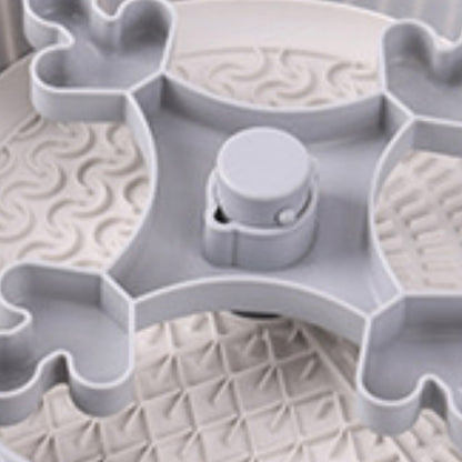 Pet Slow Feeder Bowl – Rotating Game Board with Lick Mat & Anti-Choke Design for Cats and Dogs