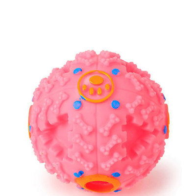 Dog Treat Training Ball – Chew Toy, Squeaky Giggle Sound & Food Dispensing Rubber Ball
