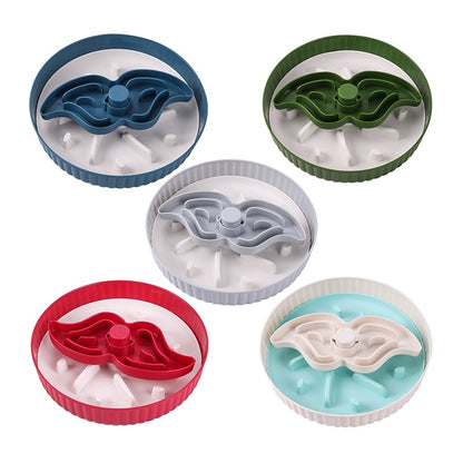 Pet Slow Feeder Bowl – Rotating Game Board with Lick Mat & Anti-Choke Design for Cats and Dogs