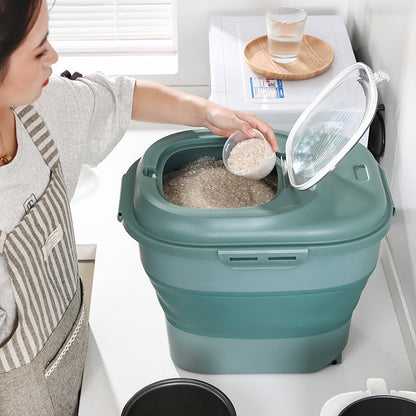 Foldable Airtight Pet Food Storage Box – 4L/5L Moistureproof & Insect-Proof Plastic Container