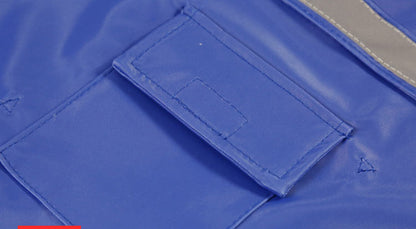 Large Dog Waterproof Raincoat – Reflective PU Pet Jacket for Labradors & Golden Retrievers, Windproof & Snowproof