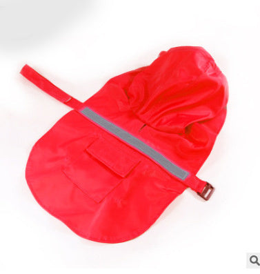 Large Dog Waterproof Raincoat – Reflective PU Pet Jacket for Labradors & Golden Retrievers, Windproof & Snowproof