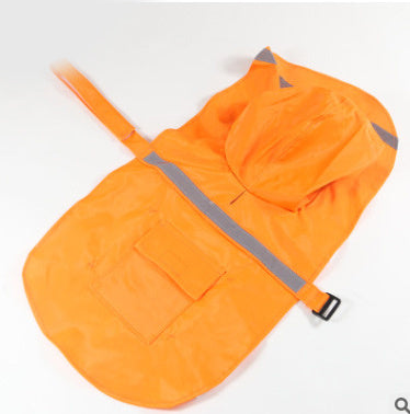 Large Dog Waterproof Raincoat – Reflective PU Pet Jacket for Labradors & Golden Retrievers, Windproof & Snowproof
