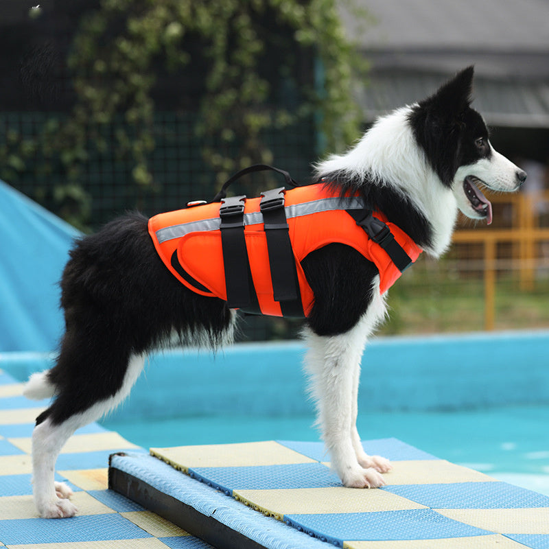 Dog Life Jacket – High Buoyancy Pet Life Vest for Swimming & Safety, Oxford Cloth Cooling Suit for Small & Large Dogs (S–XL, Orange)