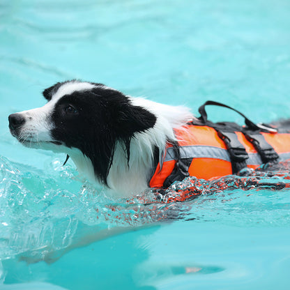 Dog Life Jacket – High Buoyancy Pet Life Vest for Swimming & Safety, Oxford Cloth Cooling Suit for Small & Large Dogs (S–XL, Orange)