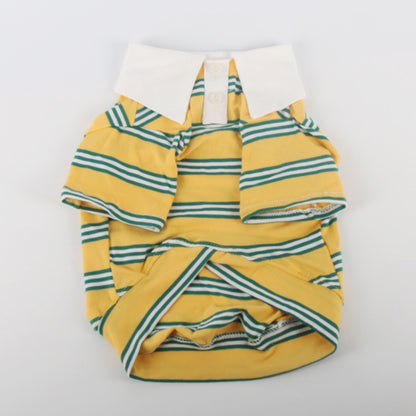 Summer Polo Dog Shirt – Cotton Pet T-Shirt for Small to Large Dogs, Casual Polo in Blue, Yellow & Green (S–5XL)