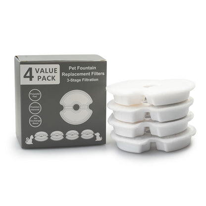 Stainless Steel Pet Water Fountain Filter – Replaceable Carbon & Foam Cotton