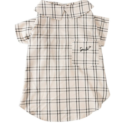 Big Dog Cotton Shirt – Warm Casual Clothes for Golden Retrievers, Labradors & Medium Dogs, Soft Fleece Pullover (3XL–8XL, Brown/Yellow)