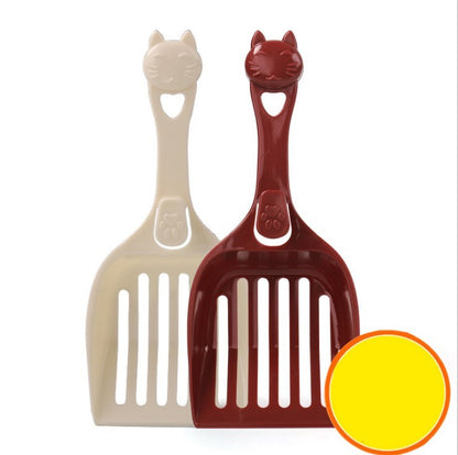 Cat Head Litter Scoop – Durable Plastic Cat Shovel for Litter & Food, 24cm