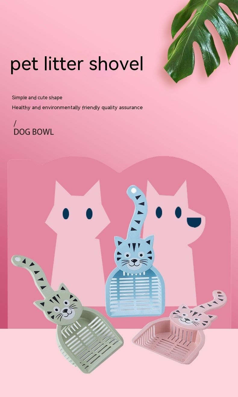 Large Cat Litter Scoop – Durable Plastic Poop Cleaning Shovel, Pink/Green/Blue