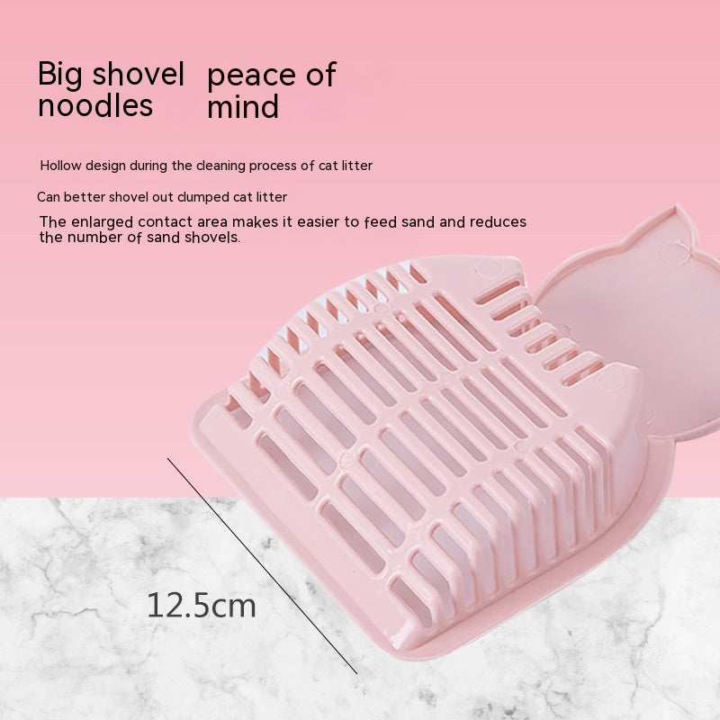 Large Cat Litter Scoop – Durable Plastic Poop Cleaning Shovel, Pink/Green/Blue