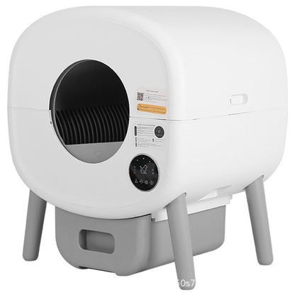 Intelligent automatic self-cleaning cat litter box with deodorizer