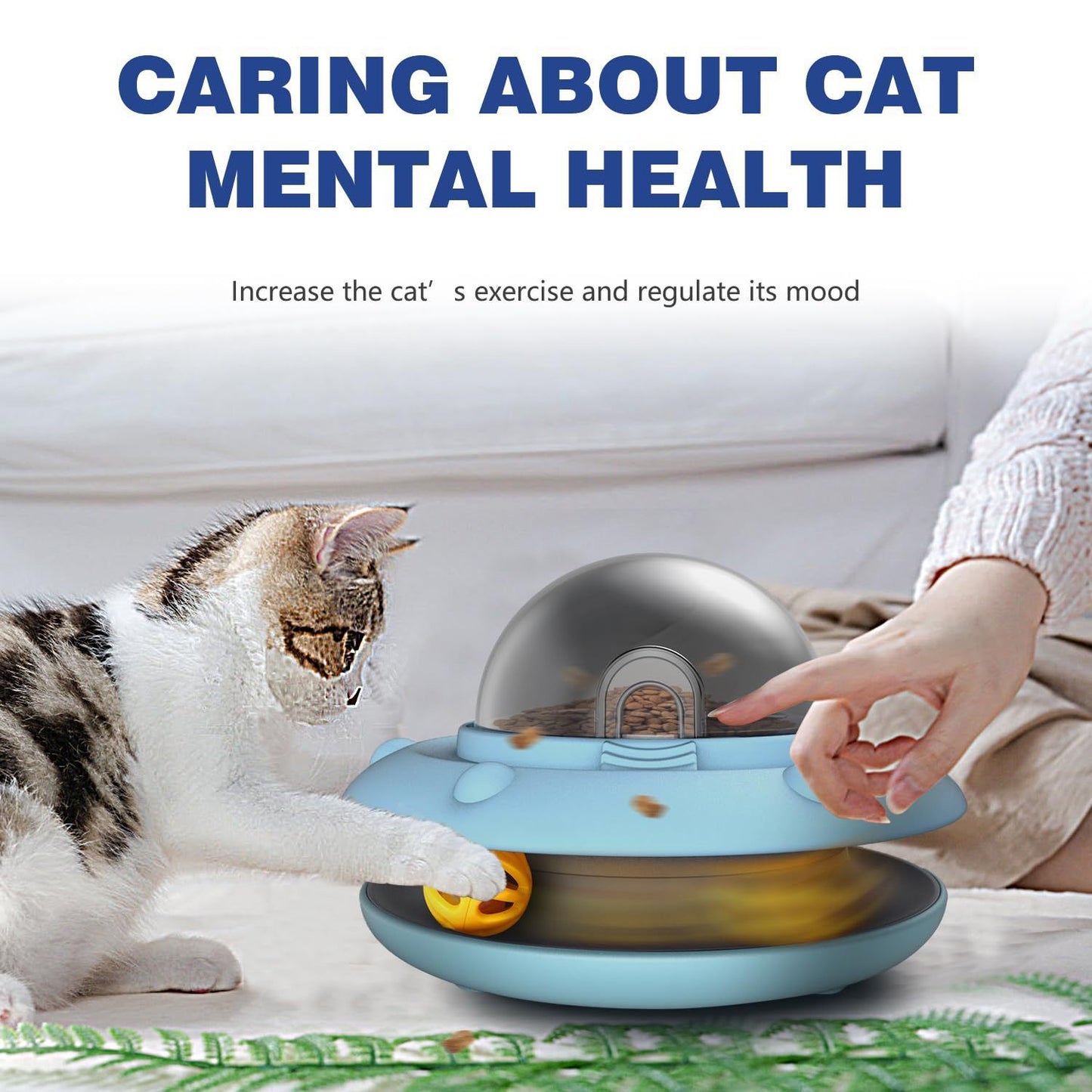 UFO Cat Slow Feeder Bowl – 2-in-1 Interactive Puzzle Educational Toy for Cats & Dogs