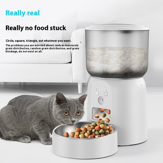 Smart Automatic Pet Feeder – Video Monitoring, Moisture-Proof Food Dispenser with Timer for Cats & Dogs
