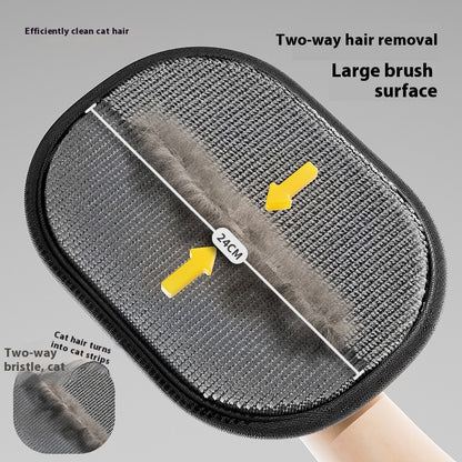 Cat Hair Remover Brush – Electrostatic Fur Cleaning Glove for Cats, Velvet Pet Hair Removal Tool
