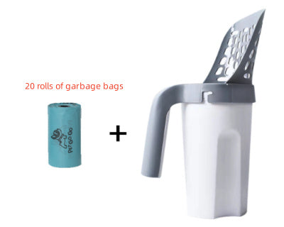 Large Capacity Cat Litter Scoop with Waste Bag Holder – Portable, Removable & Washable