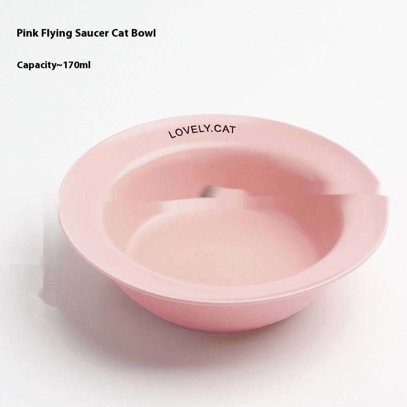 Ceramic Cat Bowl with Height-Adjustable Square Rack – Elevated Feeding Dish, UFO & Square Styles