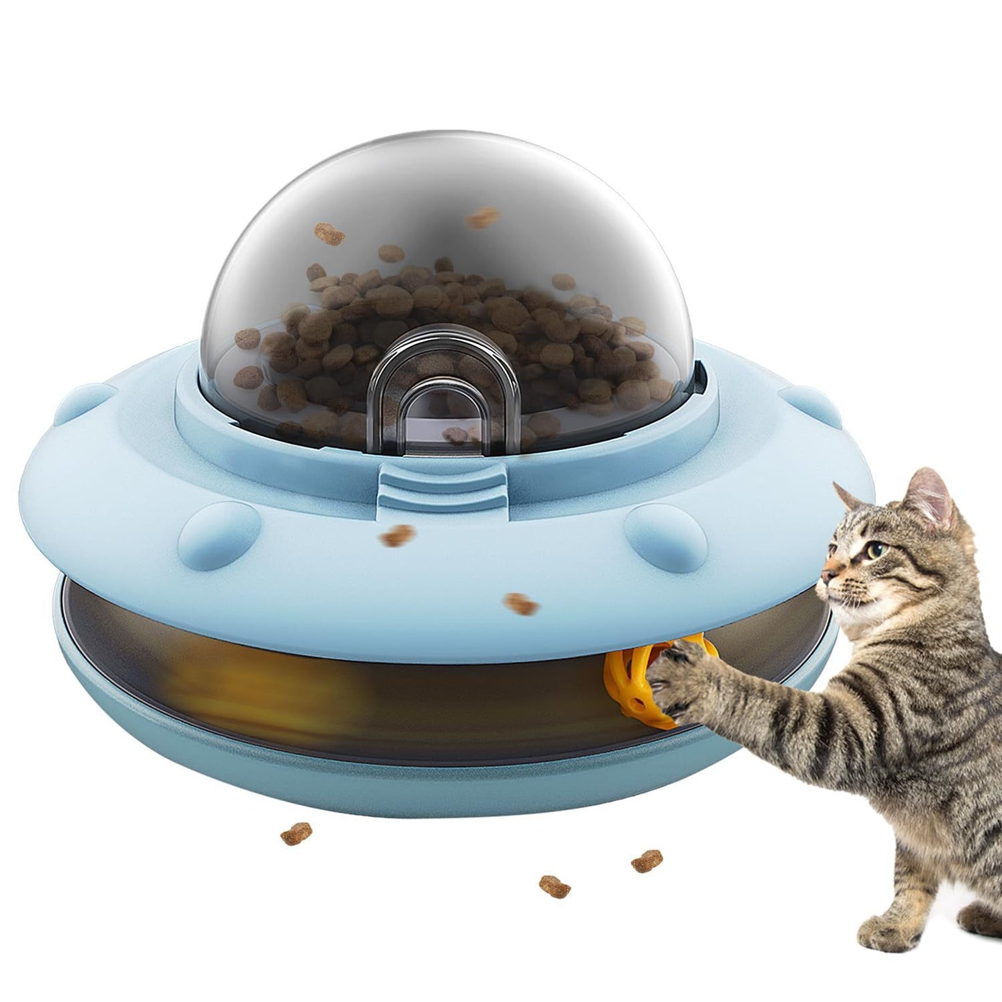 UFO Cat Slow Feeder Bowl – 2-in-1 Interactive Puzzle Educational Toy for Cats & Dogs