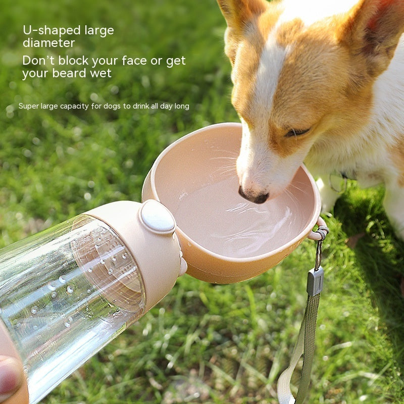 Portable Dog Water Bottle & Food Container – Outdoor Travel Pet Feeder Bowl