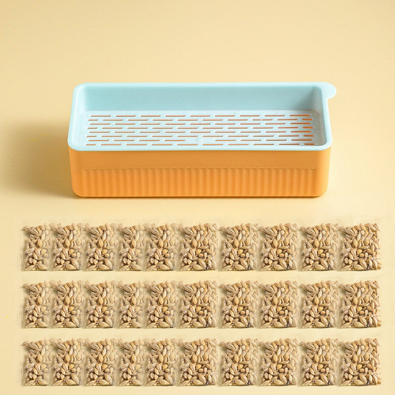 Hydroponic Cat Grass Box – Soilless Wheat Seed Growing Kit for Cats, Pink/Blue-Green/Yellow-Green