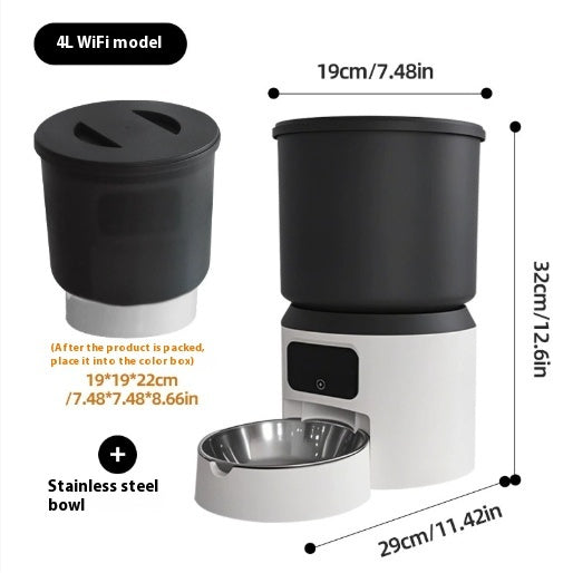 4L Smart Automatic Pet Feeder – WiFi Remote Monitoring & Video Camera Food Dispenser for Cats & Dogs