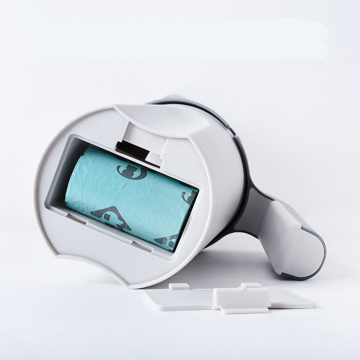 Cat Litter Scoop with Waste Bin – Durable Plastic Cleaning Shovel, Gray