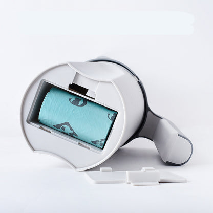 Cat Litter Scoop with Waste Bin – Durable Plastic Cleaning Shovel, Gray