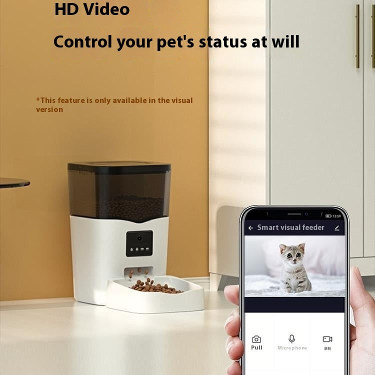 Smart Automatic Cat Feeder – Video Interactive Food Dispenser with Timer & 4L Capacity