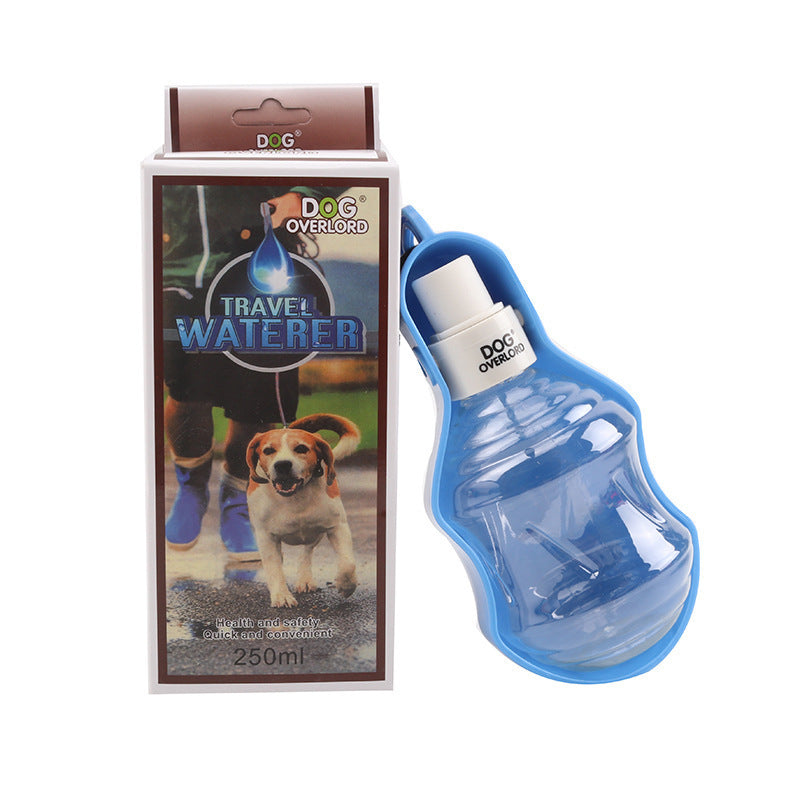 Travel Dog Water Bottle – Portable Hanging Pet Drinking Bottle with Metal Buckle, 5 Colors