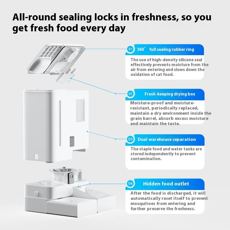 Wireless Smart Pet Feeder – Automatic Cat Food Dispenser with WiFi & Video Camera