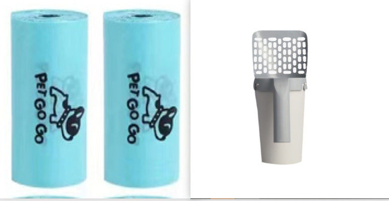 Large Capacity Cat Litter Scoop with Waste Bag Holder – Portable, Removable & Washable