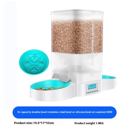 Smart Automatic Pet Feeder – Cat Food Dispenser with Timer & Portion Control, 3.5L/5L Single or Double Bowl