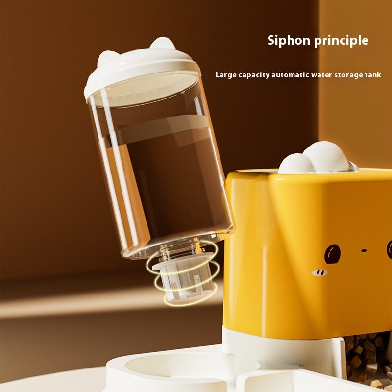 Cat Water Fountain & Automatic Feeder – 2-in-1 3700ML Large Capacity Pet Bowl