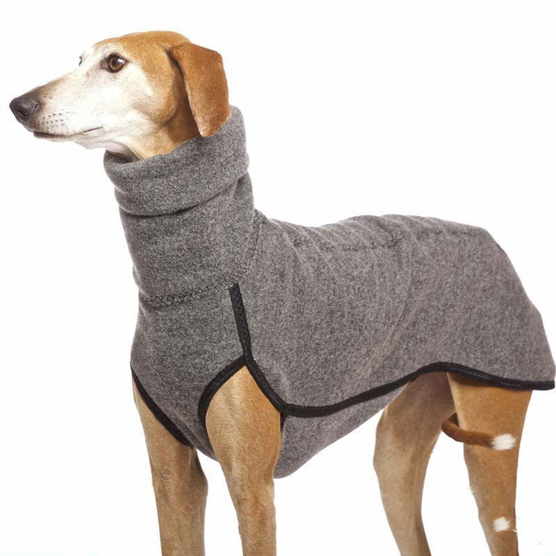 Winter Dog Coat for Large Dogs – Warm Rabbit Fleece Pullover with High Collar for French Bulldogs, Pitbulls & Medium Breeds
