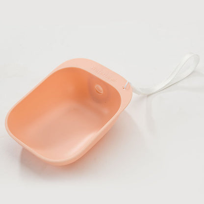 Portable Pet Water Bottle Feeder – ABS Travel Drinking Cup with Lanyard, Gray/Pink/Blue