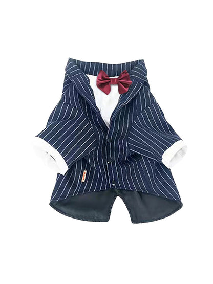 Navy Blue Dog Coat – Warm Casual Suit Jacket for Large Dogs, Windproof Pet Clothes for Golden Retrievers, Huskies & Labradors (3XL–7XL)