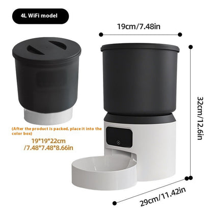 4L Smart Automatic Pet Feeder – WiFi Remote Monitoring & Video Camera Food Dispenser for Cats & Dogs
