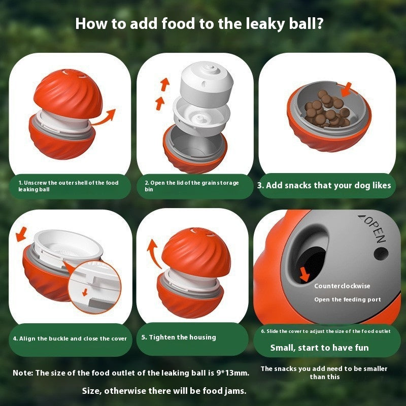 Pet Electric Food Dropping Ball – Interactive Puzzle Toy for Cats & Dogs, Self-Play Stress