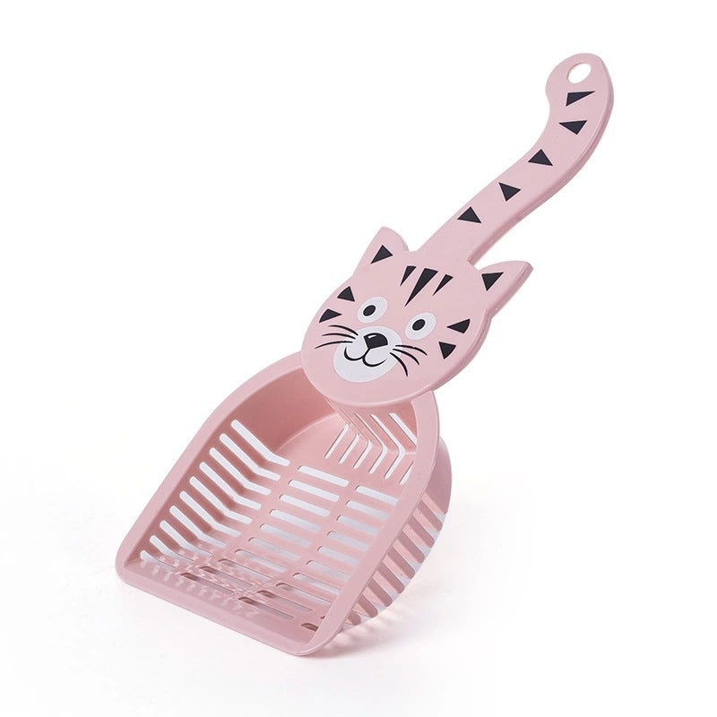 Large Cat Litter Scoop – Durable Plastic Poop Cleaning Shovel, Pink/Green/Blue