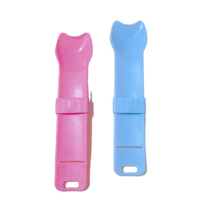 Cat Feeding Spoon – Durable Plastic Food Scoop with Long Handle, Blue or Pink