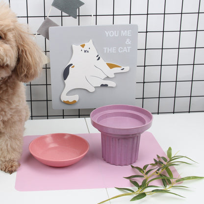 Bamboo Fiber Pet Bowl – Eco-Friendly 3-in-1 Cat & Dog Feeding Bowl, 16cm