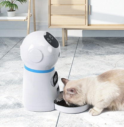 Automatic Pet Feeder – Smart Cat & Dog Food Dispenser with Timer, Voice Recording & Anti-Stuck Protection