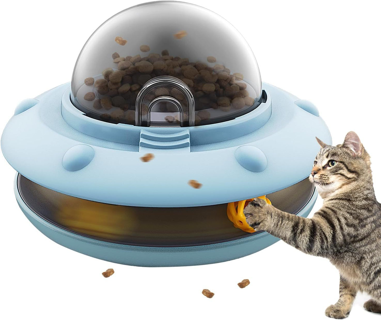 UFO Cat Slow Feeder Bowl – 2-in-1 Interactive Puzzle Educational Toy for Cats & Dogs